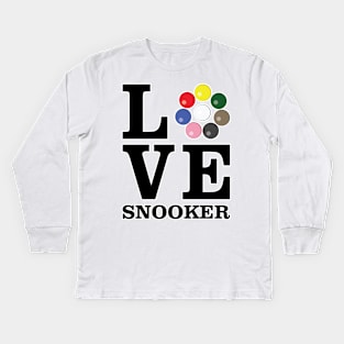 Love Snooker Kids Long Sleeve T-Shirt